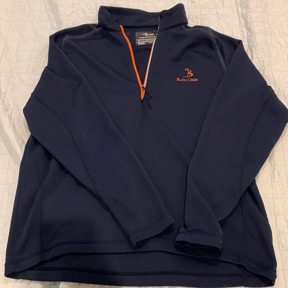 Page & Tuttle Quarterzip Golf Pullover. Black Creek Golf Club logo. Size L